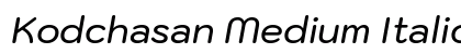 Kodchasan Medium Italic Preview