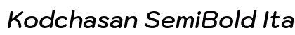Kodchasan SemiBold Italic Preview