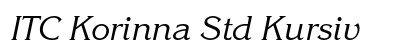 ITC Korinna Std Kursiv Font