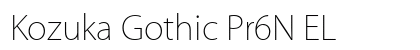 Kozuka Gothic Pr6N EL preview
