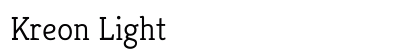 Kreon Light preview