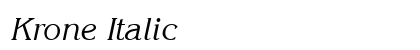 Krone Italic preview