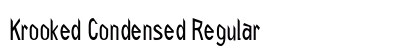 Krooked Condensed Regular Preview