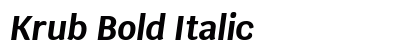 Krub Bold Italic Preview