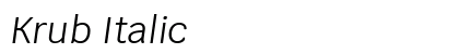 Krub Italic preview