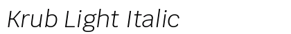 Krub Light Italic Preview