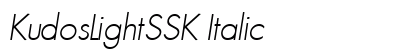 KudosLightSSK Italic preview