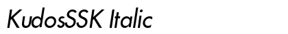 KudosSSK Italic preview