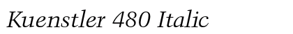 Kuenstler 480 Italic preview