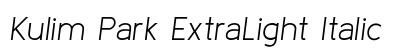 Kulim Park ExtraLight Italic preview