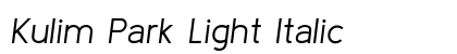 Kulim Park Light Italic preview