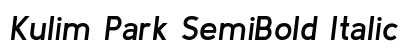 Kulim Park SemiBold Italic preview