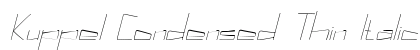 Kuppel Condensed Thin Italic Preview