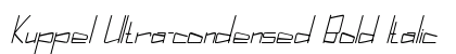 Kuppel Ultra-condensed Bold Italic Preview