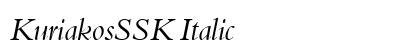 KuriakosSSK Italic preview