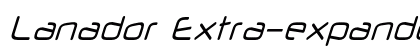 Lanador Extra-expanded Italic preview