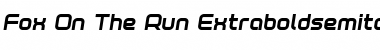 Download Fox on the Run Extra-Bold Semi-Italic Font