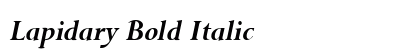 Lapidary Bold Italic preview