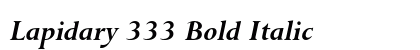 Lapidary 333 Bold Italic Preview