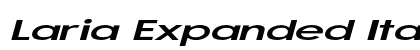 Laria Expanded Italic Preview