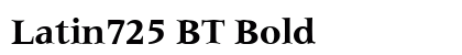 Latin725 BT Bold Preview