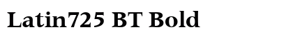 Latin725 BT Bold Preview