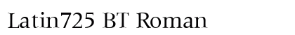 Latin725 BT Roman preview