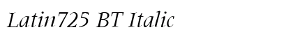 Latin725 BT Italic Preview