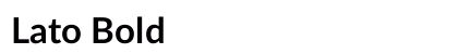 Lato Bold Preview
