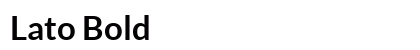 Lato Bold Preview