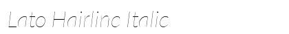 Lato Hairline Italic Preview