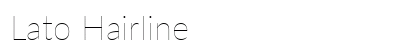 Lato Hairline preview