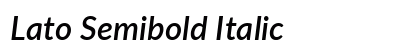 Lato Semibold Italic Preview