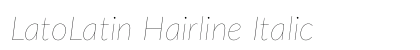 LatoLatin Hairline Italic Preview