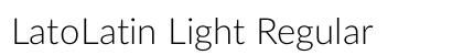 LatoLatin Light Regular preview