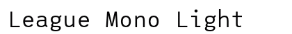 League Mono Light preview
