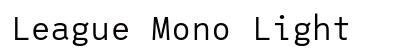 League Mono Light preview