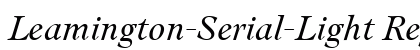 Leamington-Serial-Light RegularItalic preview