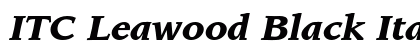 ITC Leawood Black Italic Font