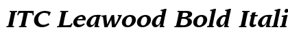 ITC Leawood Bold Italic Font