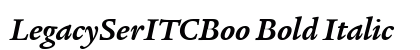 LegacySerITCBoo Bold Italic preview