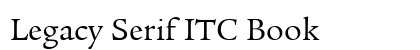 Legacy Serif ITC Book preview