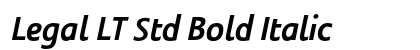 Legal LT Std Bold Italic preview