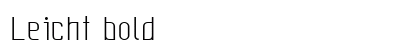 Leicht bold preview
