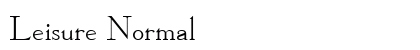 Leisure Normal Preview