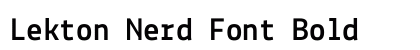 Lekton Nerd Font Bold preview