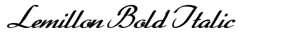 Lemillon Bold Italic Preview