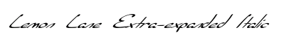 Lemon Lane Extra-expanded Italic preview