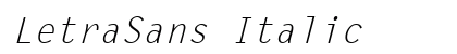 LetraSans Italic Preview