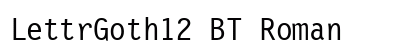 LettrGoth12 BT Roman preview